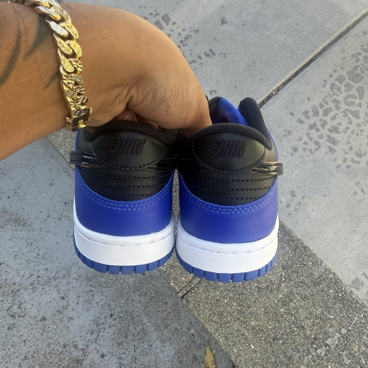 Size 7 - Nike Dunk Low SE White Racer Blue GS