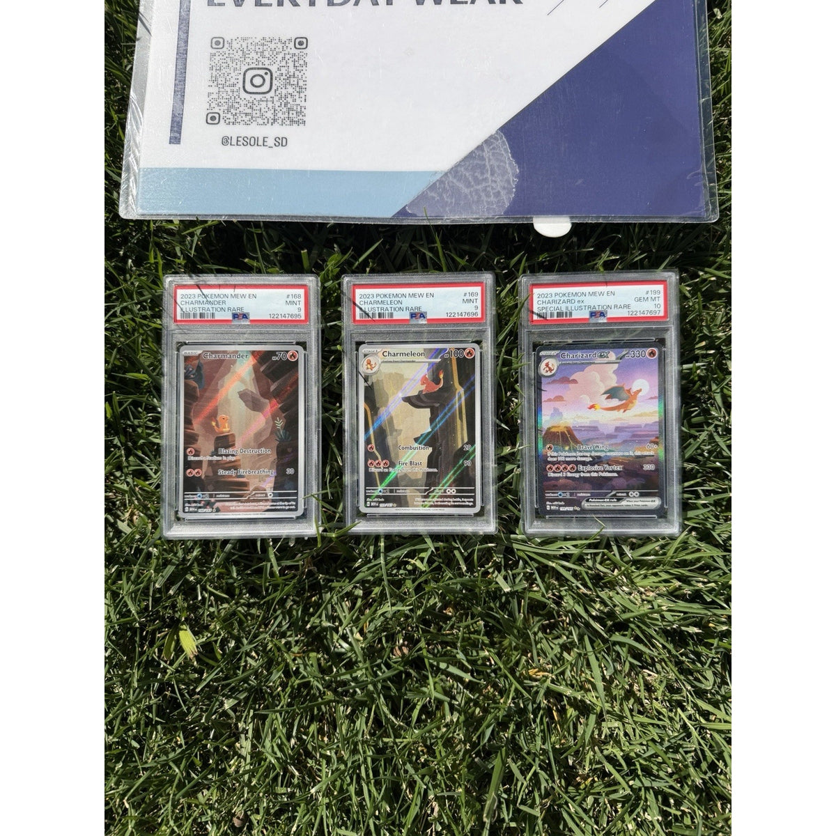 2023 PSA 9/10 Pokemon TCG Scarlet & Violet 151 Charizard, Charmeleon, Charmander