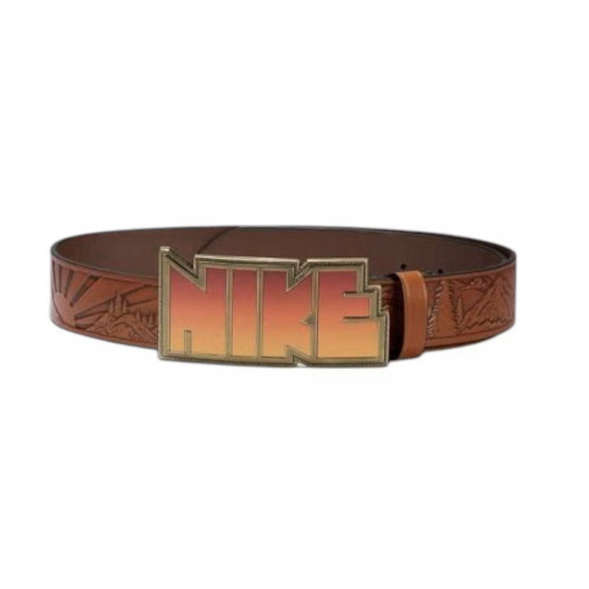 Size L (38-40) - Nike Archival Baby Teeth Premium Leather Belt Tan/Beige