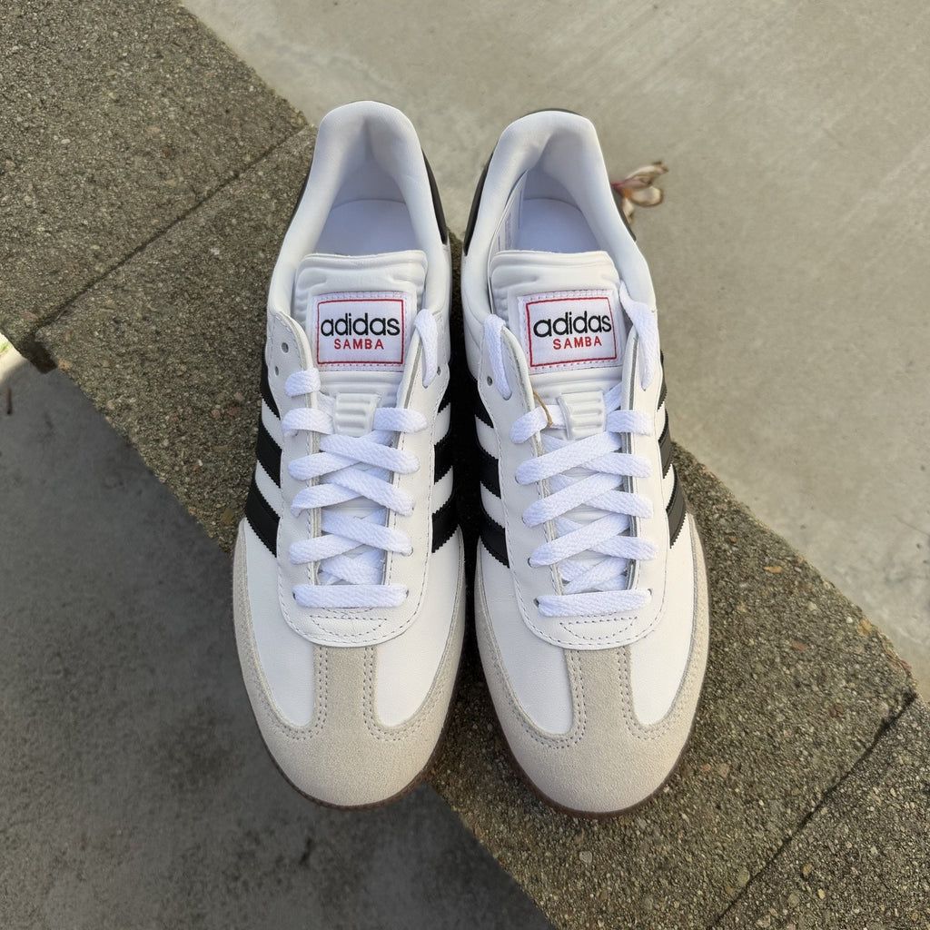 Size 10.5 - adidas Samba Indoor White Black Gum