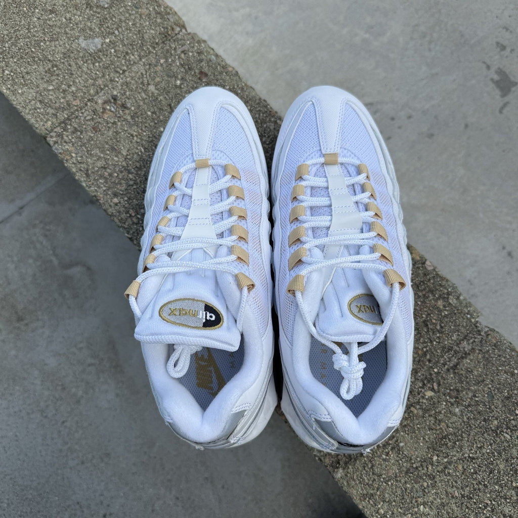 Size 10.5 - Nike Air Max 95 OG White Metallic Gold