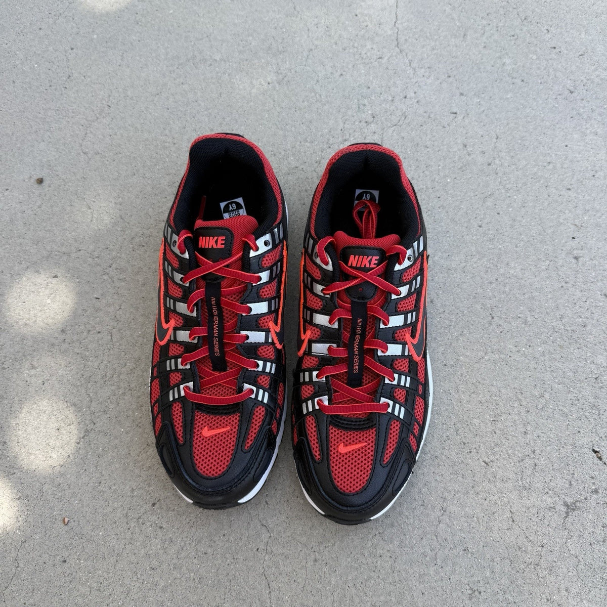 Size 6 - Nike P-6000 Dark Smoke Grey University Red