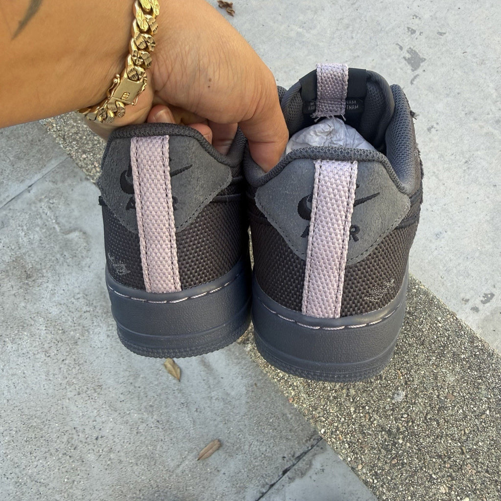 Size 9.5 - Nike Air Force 1 '07 Low Anthracite Iron Grey Violet Ore