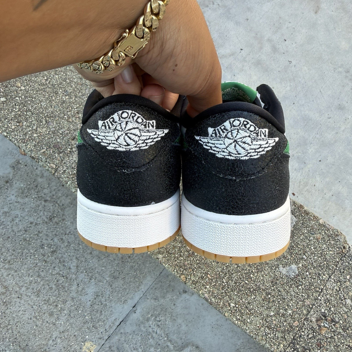 Size 6 - Air Jordan 1 Retro Low Phantom Pine Green GS