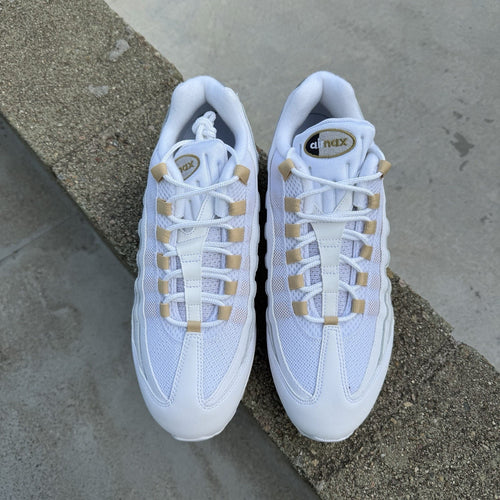 Size 10.5 - Nike Air Max 95 OG White Metallic Gold