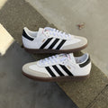 Size 11 - adidas Samba Indoor White Black Gum