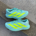Size 11 - adidas Adizero Evo SL Flash Aqua Lucid Lemon