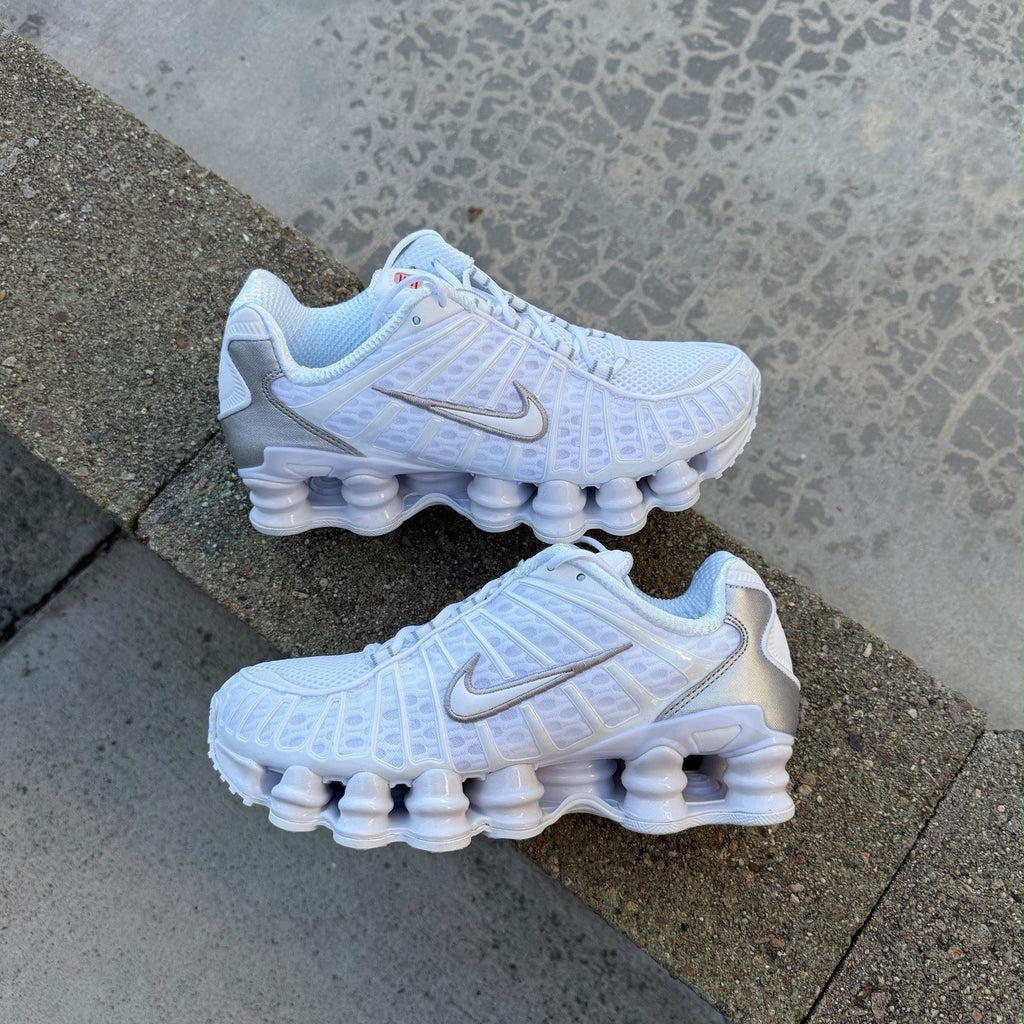 Size 6.5 - Nike Shox TL White Silver W