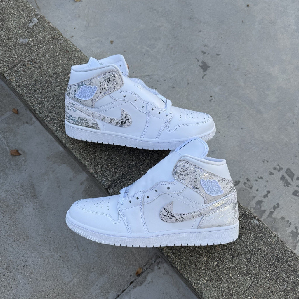 Size 13 - Air Jordan 1 SE Mid White Field Silver