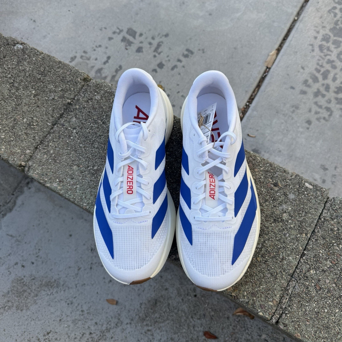 Size 7 - adidas Adizero Evo SL White Royal Blue
