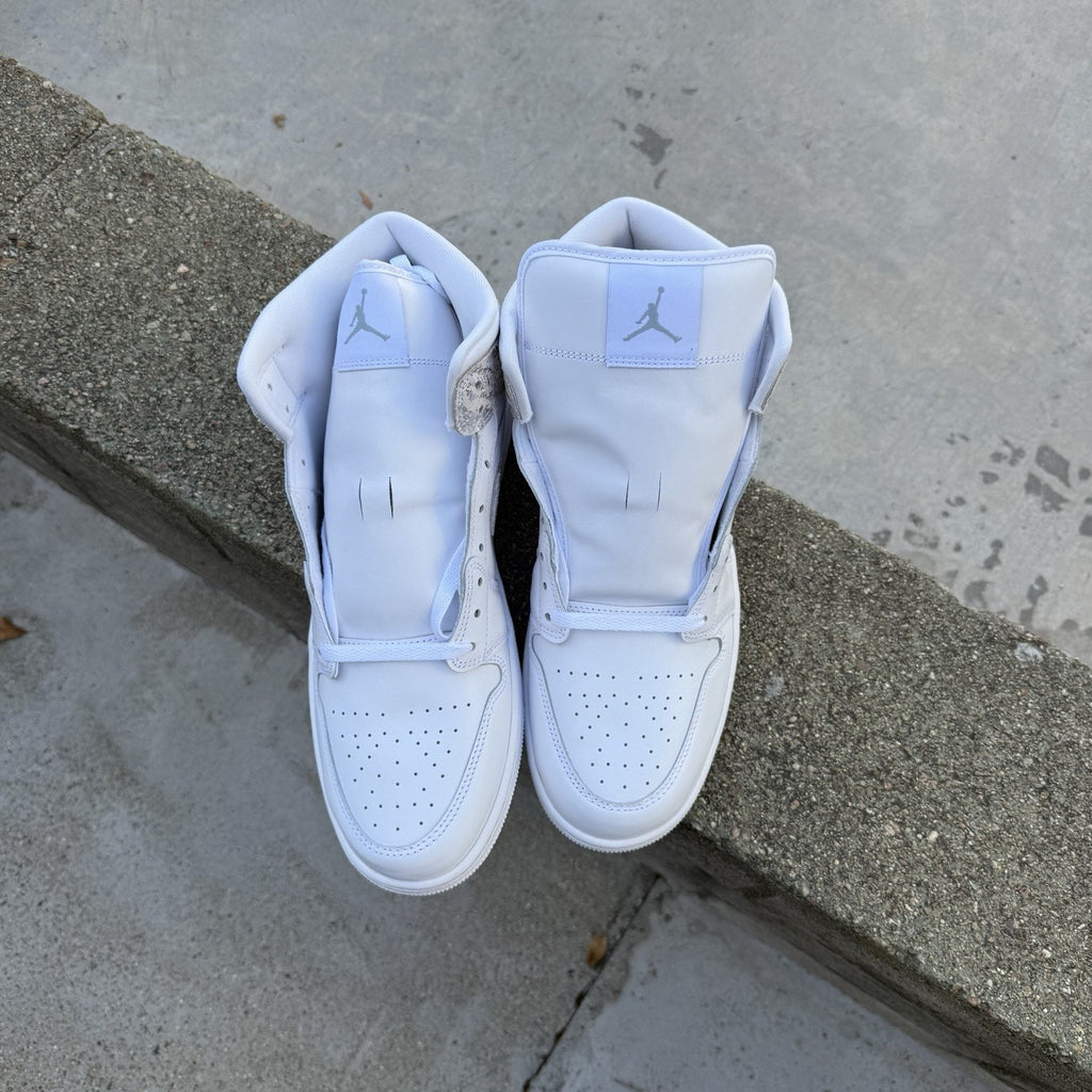 Size 13 - Air Jordan 1 SE Mid White Field Silver