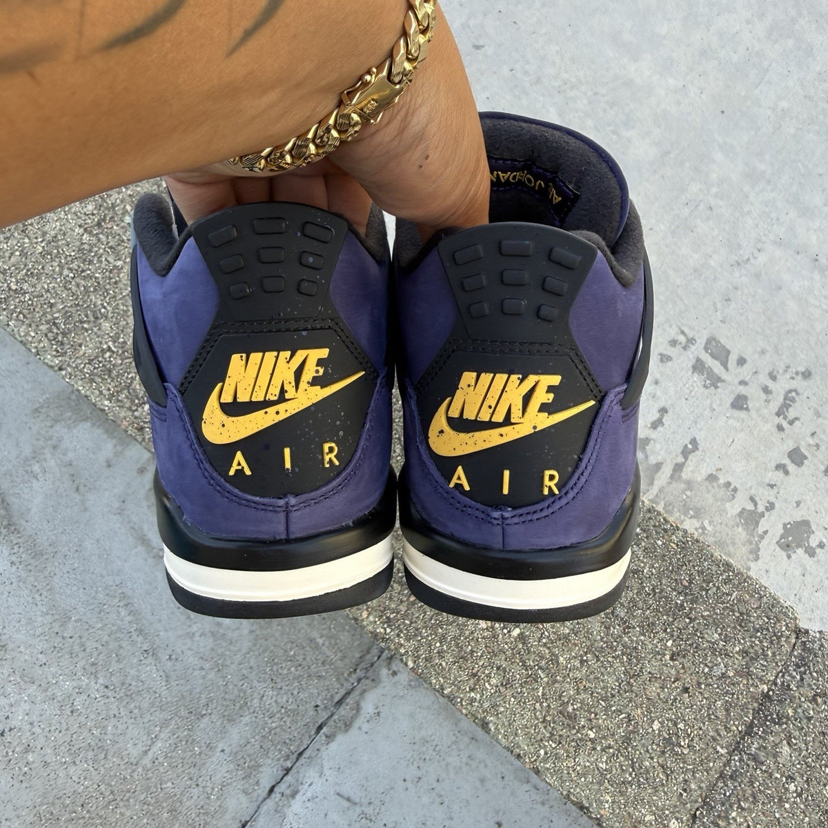 Size 6.5 - Air Jordan 4 Retro Lakers GS