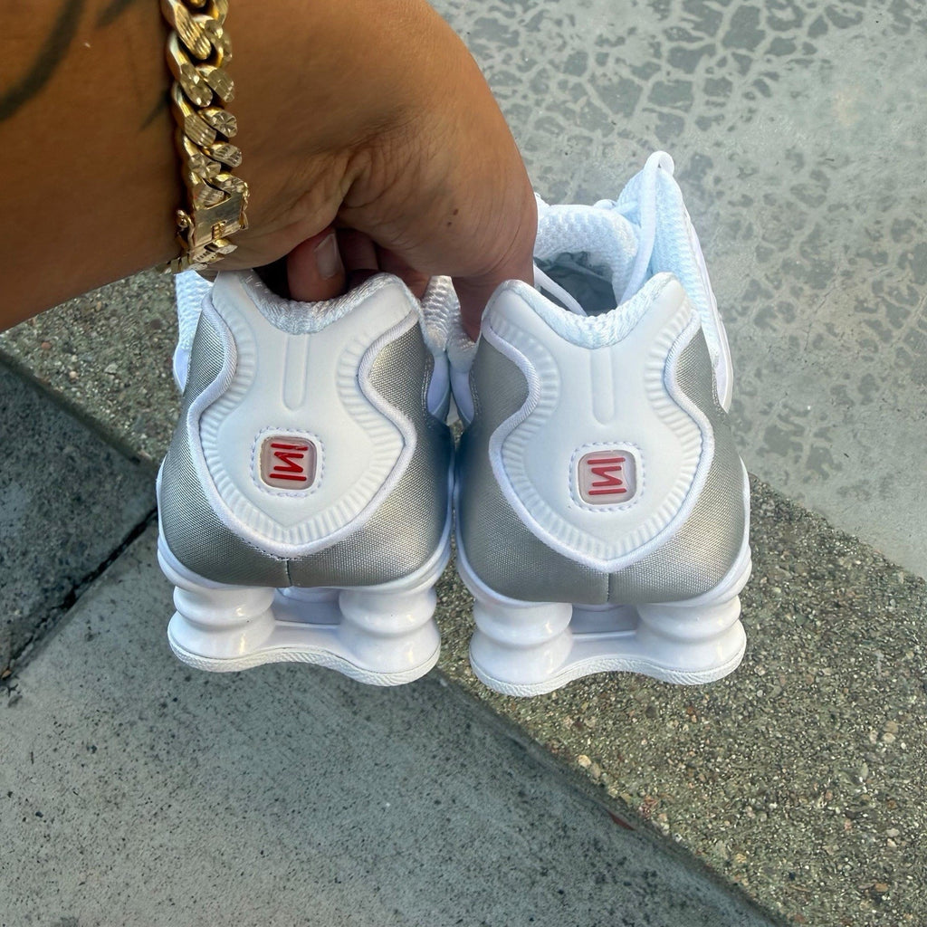 Size 6.5 - Nike Shox TL White Silver W