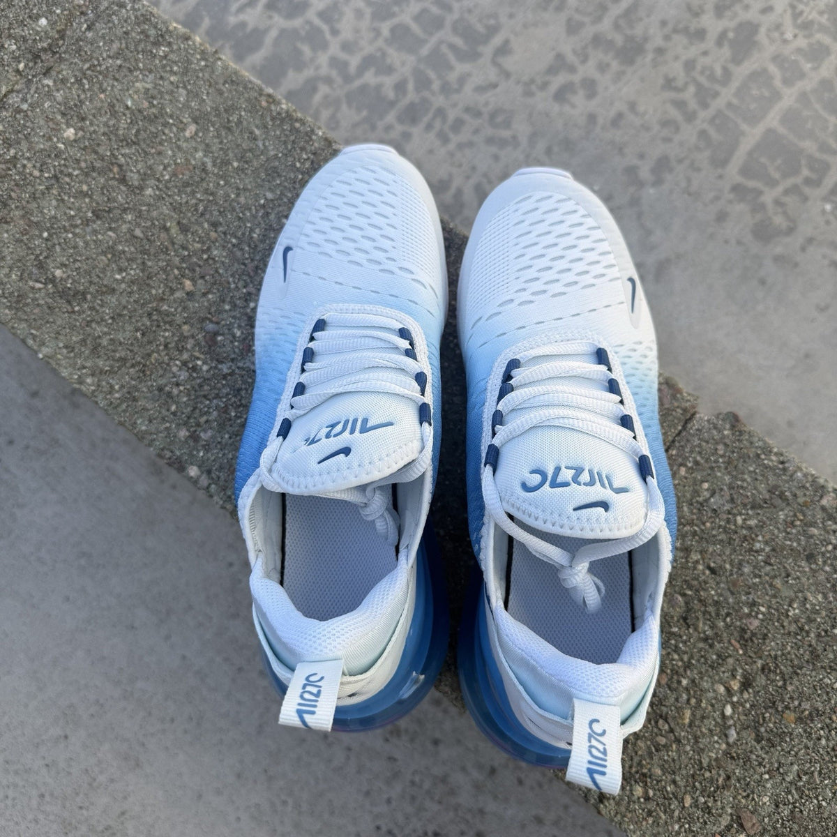 Size 5 - Nike Air Max 270 Off White Dutch Blue GS