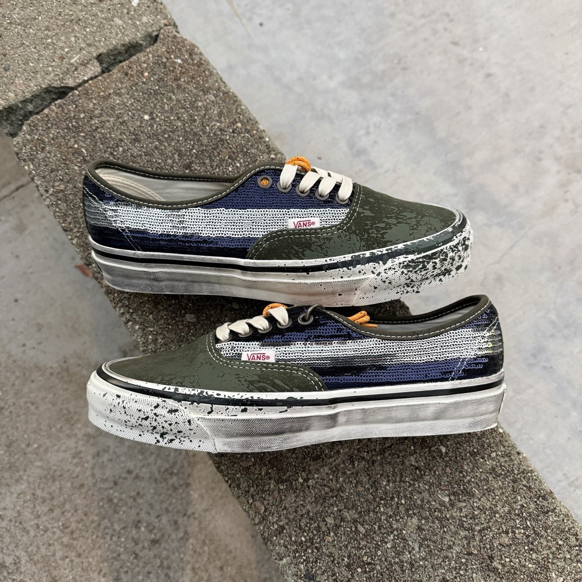 Size 8 - Vans Authentic Premium La Habana - Green Blue