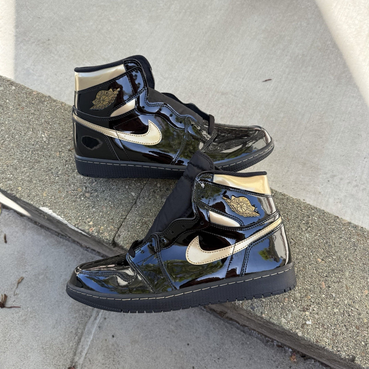 Size 12 - Air Jordan 1 High Black Metallic Gold 2020