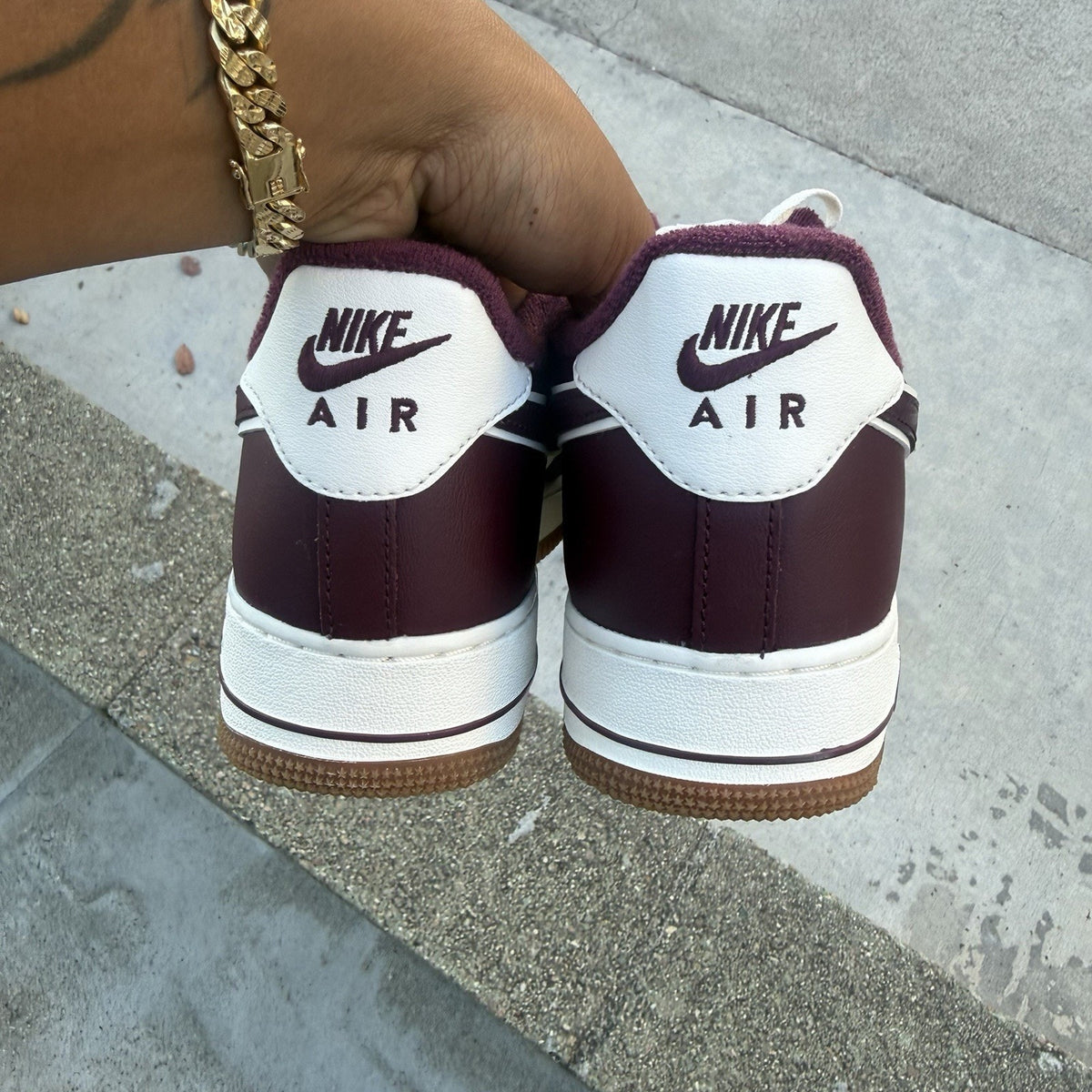 Size 11 - Nike Air Force 1 '07 LV8 College Pack - Night Maroon