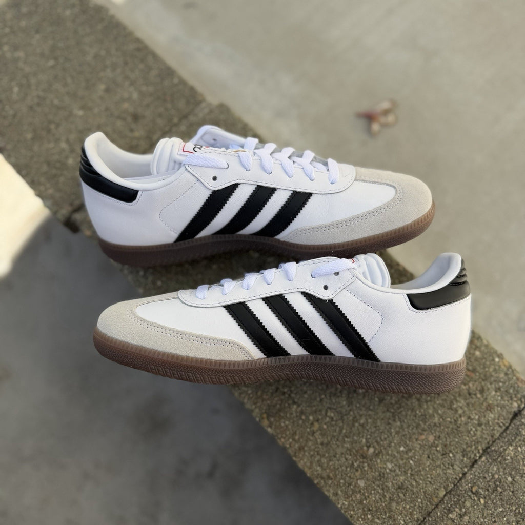 Size 9.5 - adidas Samba Indoor White Black Gum