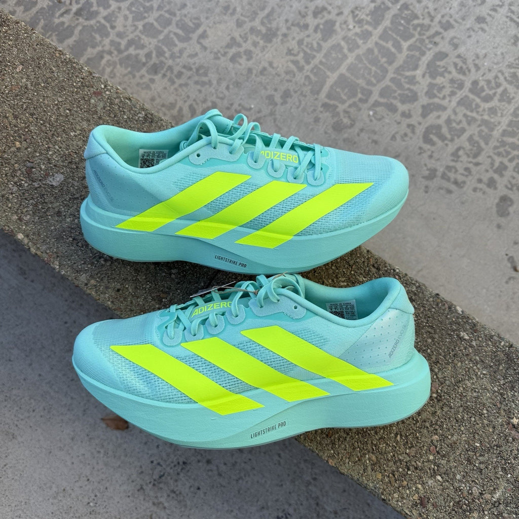 Size 8 - adidas Adizero Evo SL Flash Aqua Lucid Lemon