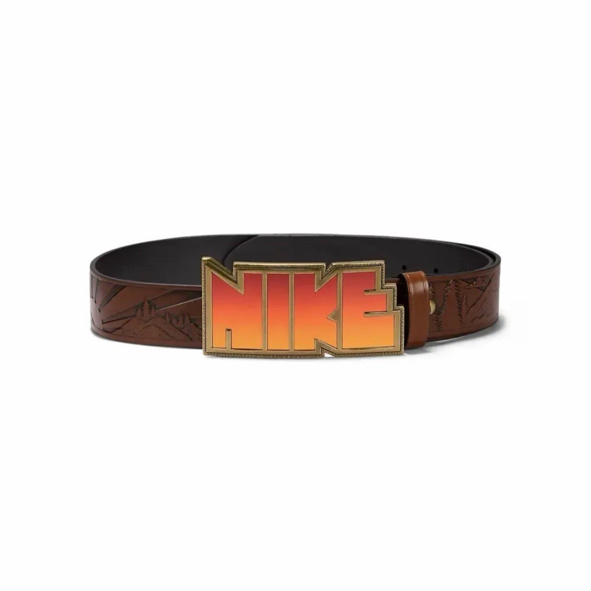 Size L (38-40) - Nike Archival Baby Teeth Premium Leather Belt Brown
