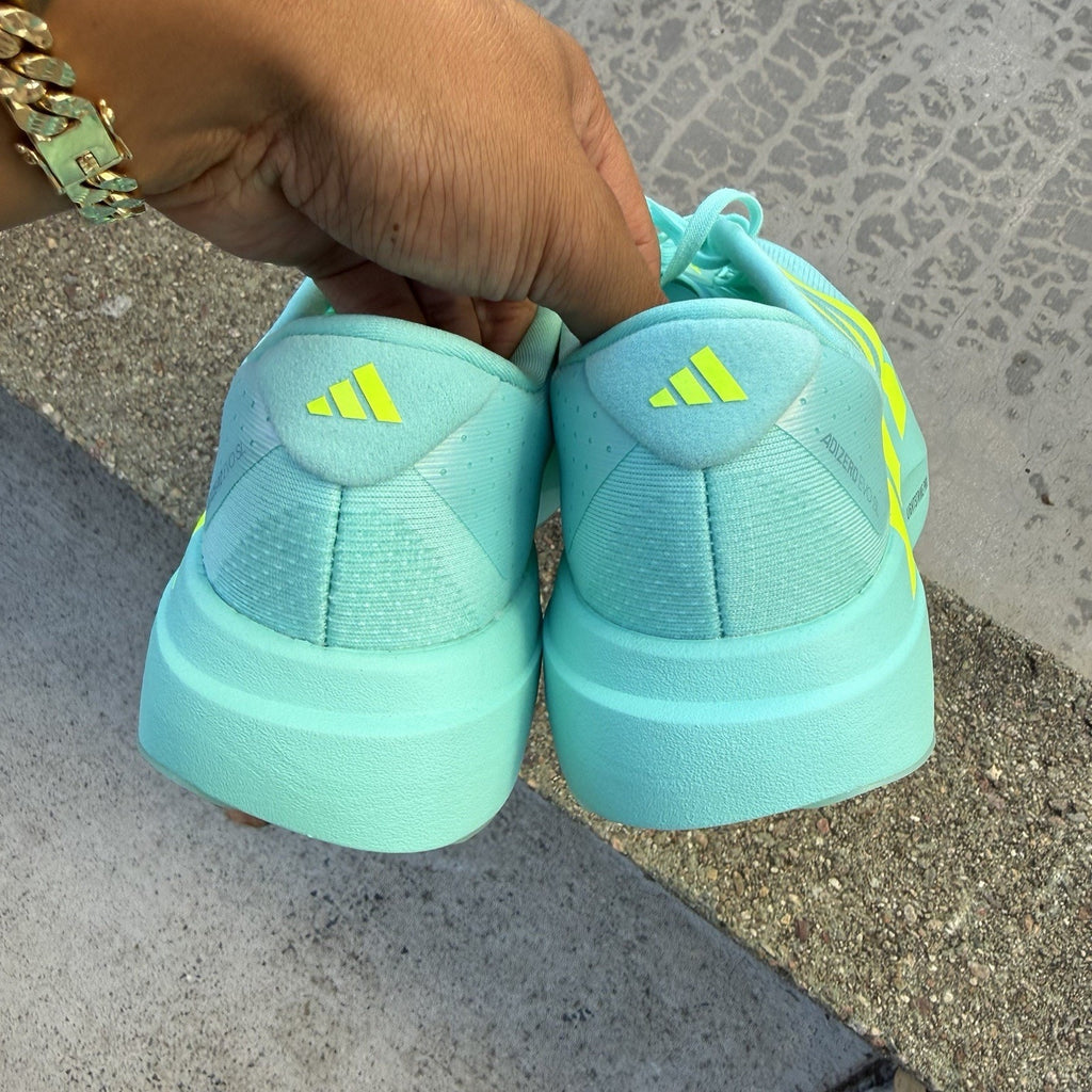 Size 8 - adidas Adizero Evo SL Flash Aqua Lucid Lemon