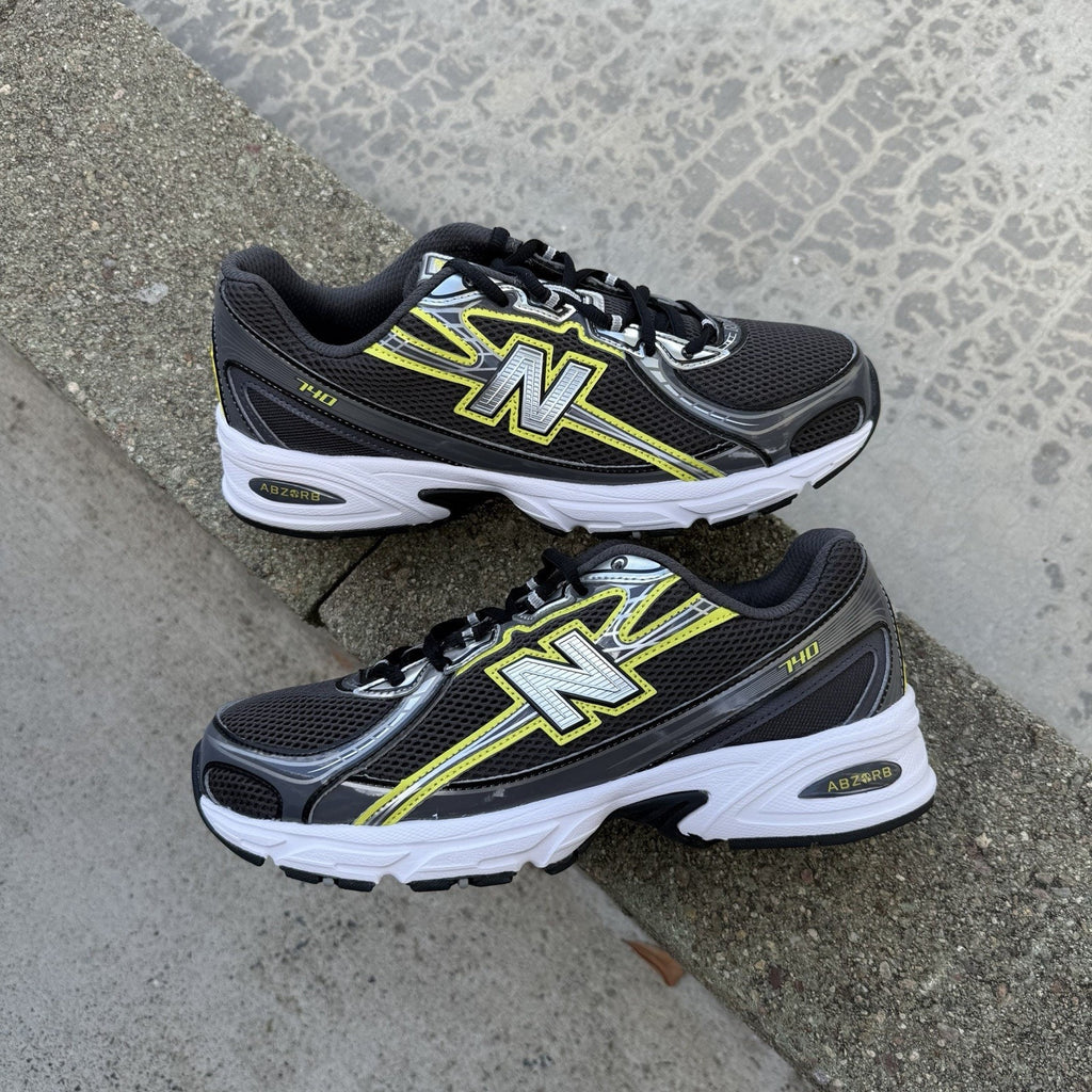 Size 10 - New Balance 740 Black Punch Yellow