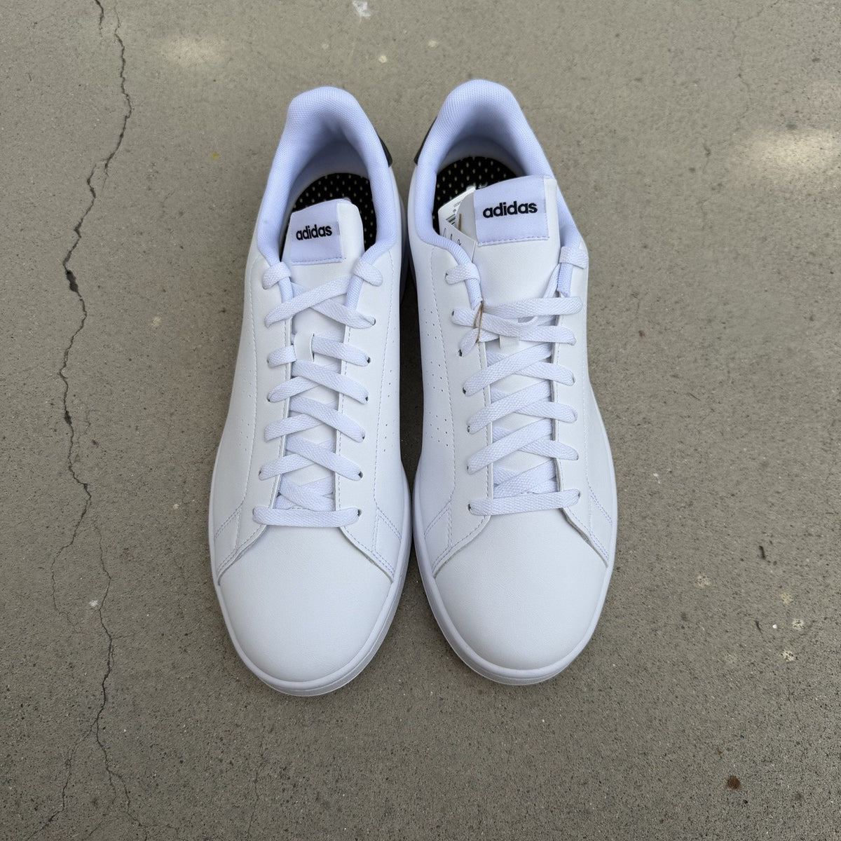 Size 12 - Adidas Advantage White Legend Ink