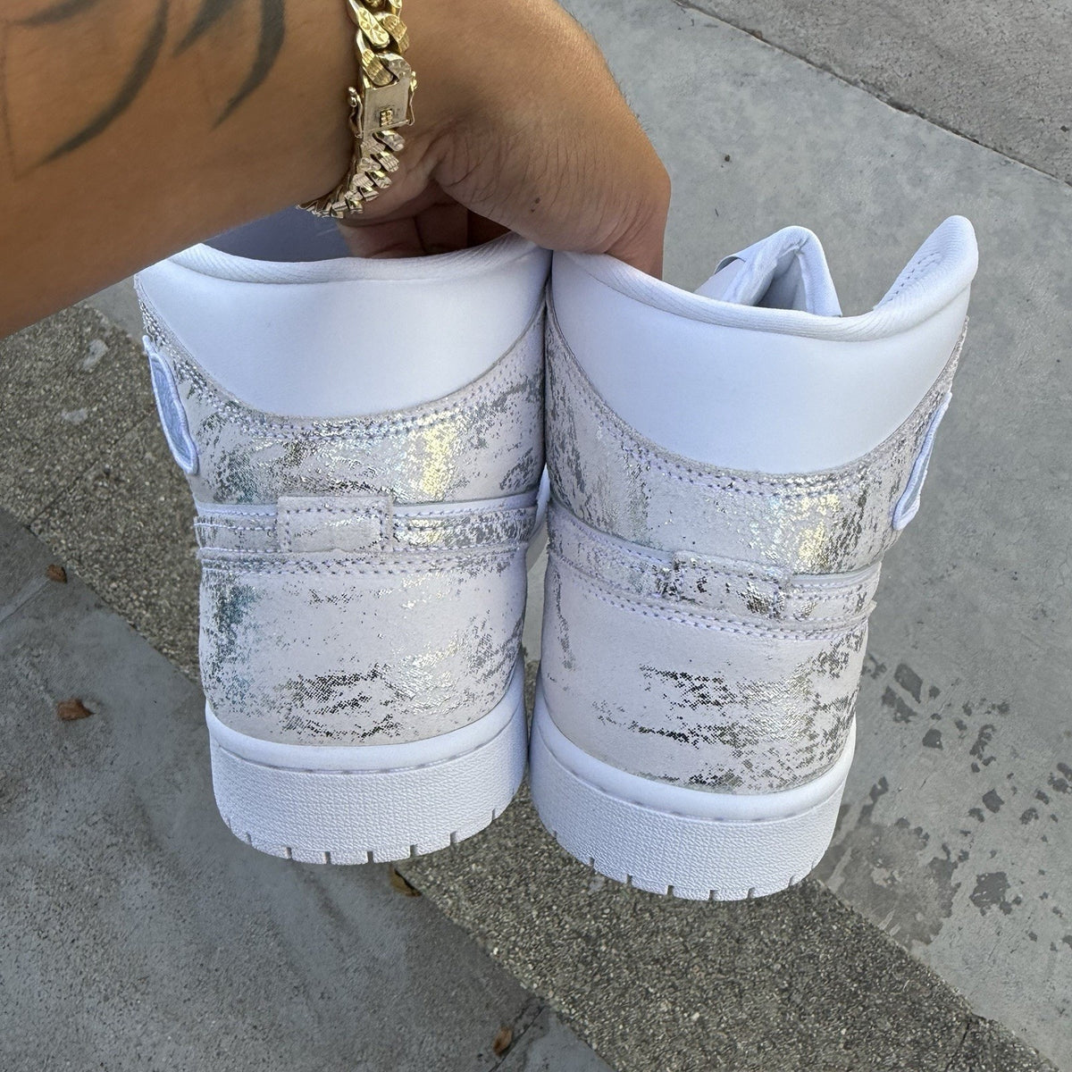 Size 13 - Air Jordan 1 SE Mid White Field Silver