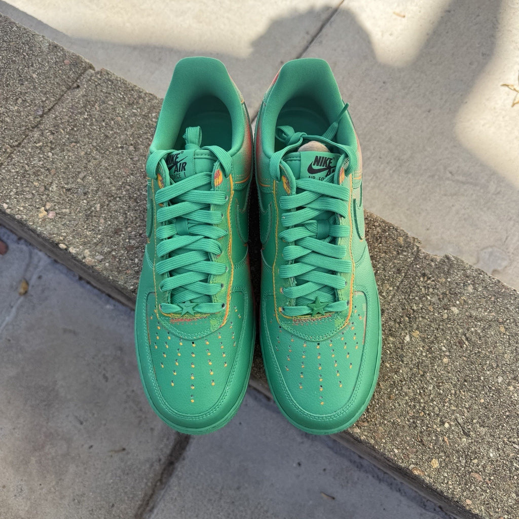 Size 10.5 - Nike Air Force 1 '07 Low Stadium Green Crimson